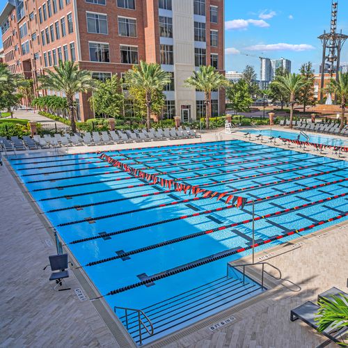 Piscine de compétition d'extérieur - Myrtha Pools - pour activité sportive / publique / en acier inoxydable