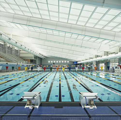 Piscine de compétition d'intérieur - Myrtha Pools - pour activité sportive / publique / en acier inoxydable