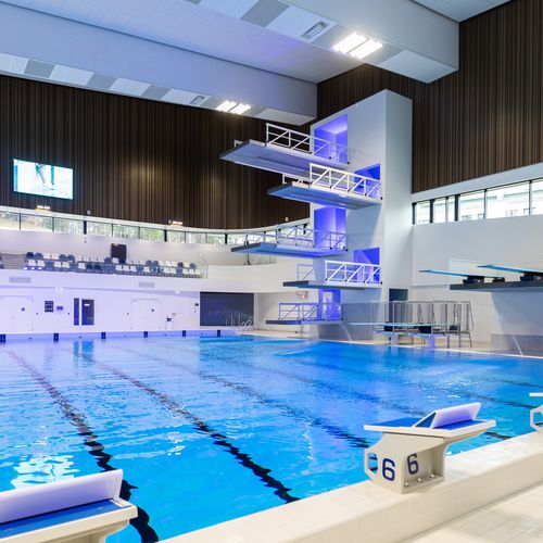 Piscine de compétition avec plongeoir - Myrtha Pools - d'extérieur / d'intérieur / pour activité sportive