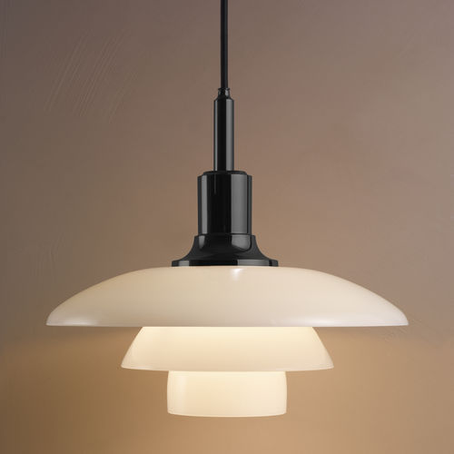 Suspension - PH 3½-3 - Louis Poulsen - en laiton / en verre opalescent / contemporaine