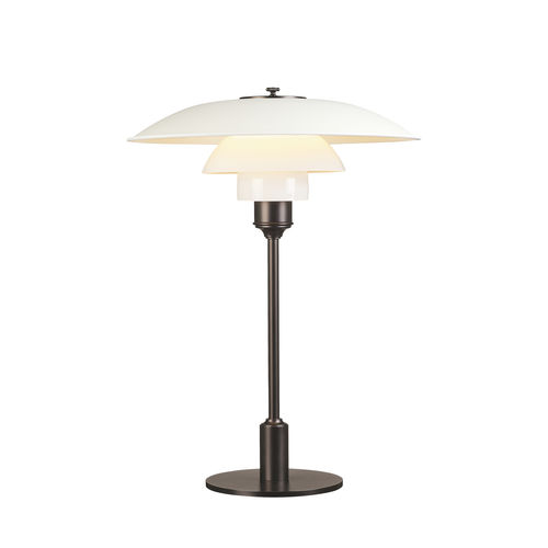 Lampe de table - PH 3½-2½ - Louis Poulsen - en laiton / en métal chromé / en verre