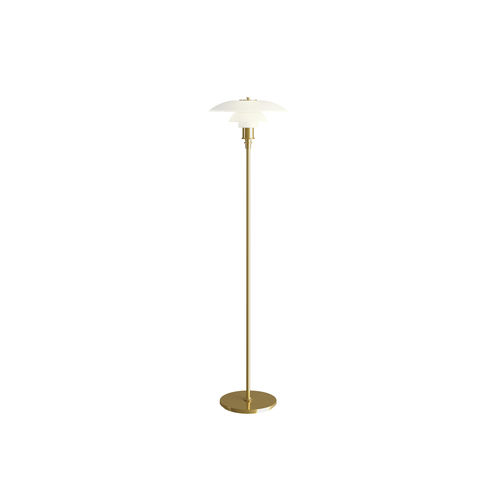 Lampe sur pied - PH 3½-2½ - Louis Poulsen - en laiton / en métal chromé / en verre