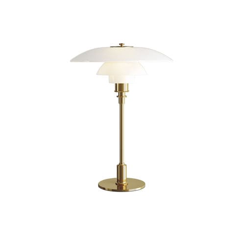 Lampe de table - PH 3½-2½ TABLE - Louis Poulsen - en laiton / en verre / contemporaine