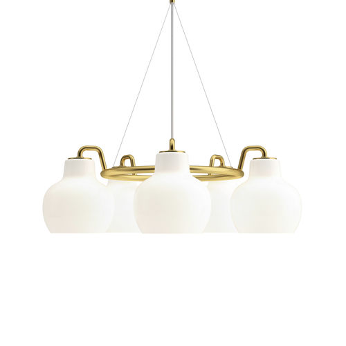 Suspension - VL RING CROWN 5 - Louis Poulsen - en laiton poli / en verre soufflé / contemporaine