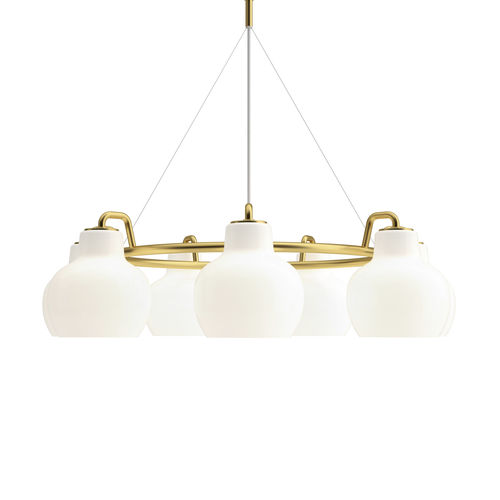 Suspension - VL RING CROWN 7 - Louis Poulsen - en laiton poli / en verre soufflé / contemporaine