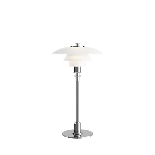 Lampe de table - PH 2/1 - Louis Poulsen - en laiton / en métal chromé / en verre soufflé