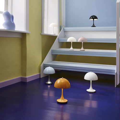 Lampe de table - Panthella Portable V2 - Louis Poulsen - en fonte d'aluminium / en acrylique / contemporaine