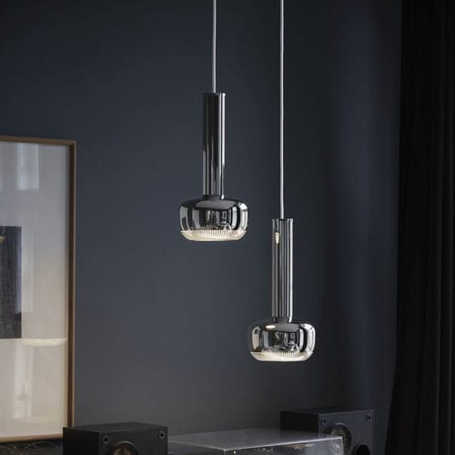 Suspension - VL 56 - Louis Poulsen - en laiton poli / en chrome / contemporaine