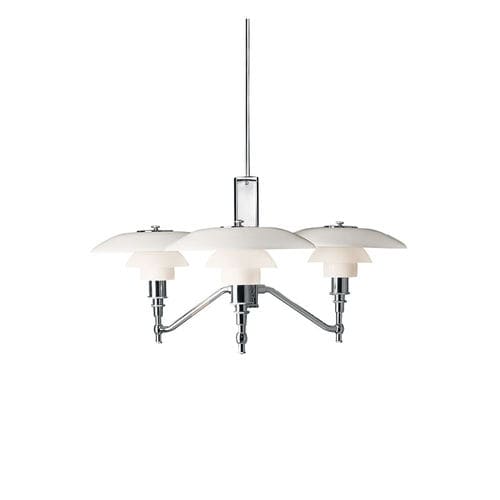 Lustre contemporain - PH 3/2 ACADEMY - Louis Poulsen - en verre / en laiton / en chrome