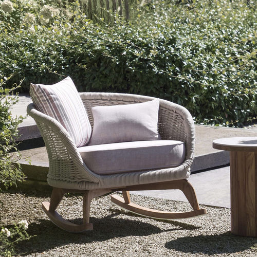 Fauteuil contemporain - LUDO - Atmosphera - en tissu / en teck / en acrylique