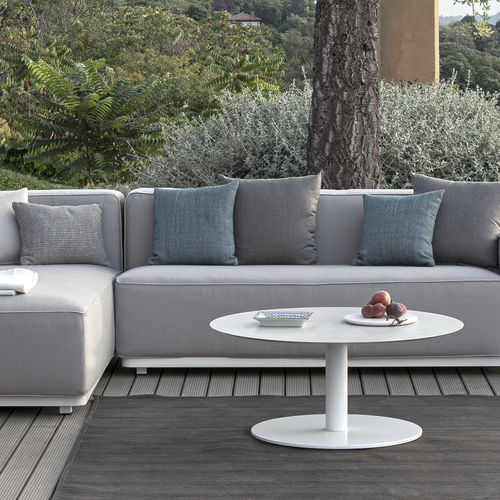 Table basse contemporaine - SMART  - Atmosphera - en HPL / avec piètement en aluminium / ronde