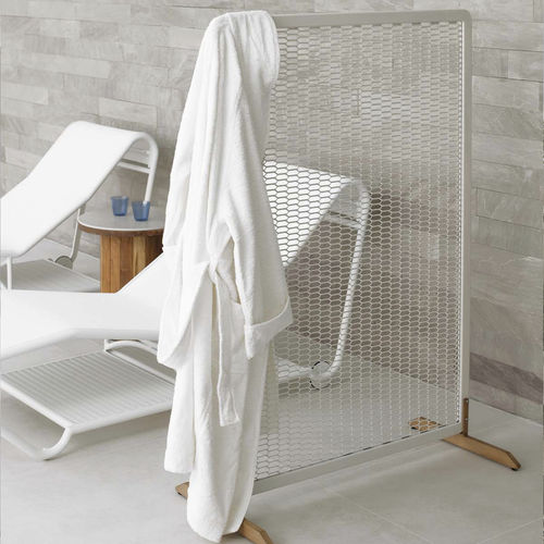 Paravent contemporain - SWITCH - Atmosphera - en teck / en aluminium / noir