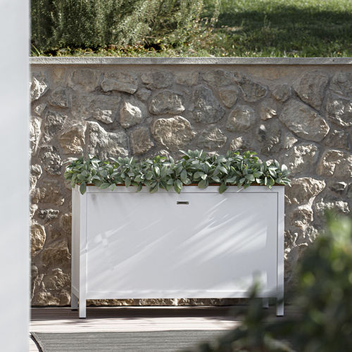 Jardinière en teck - FLAIR - Atmosphera - en aluminium / rectangulaire / contemporaine