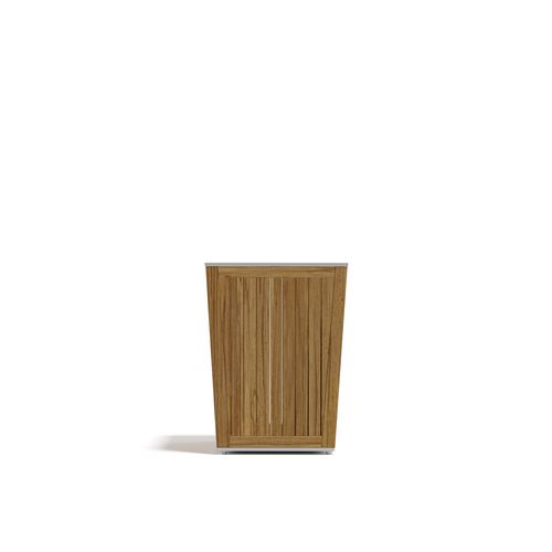 Cache-pot en acier - DESERT - Atmosphera - en teck