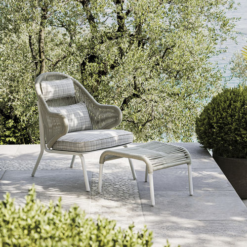 Fauteuil contemporain - Agave - Atmosphera - en tissu / en aluminium / en corde