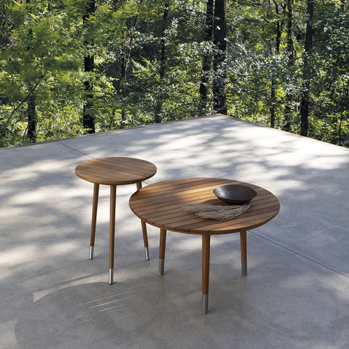 Table basse contemporaine - MEDUSA - Atmosphera - en teck / en acier / avec piètement en teck
