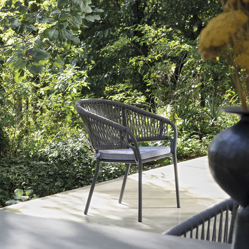 Chaise de salle à manger contemporaine - PLEASURE 2.0 - Atmosphera - d'extérieur / en corde / avec piètement en aluminium