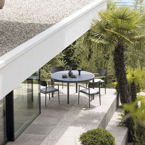 Chaise de salle à manger contemporaine - EDEN - Atmosphera - d'extérieur / en tissu / en teck