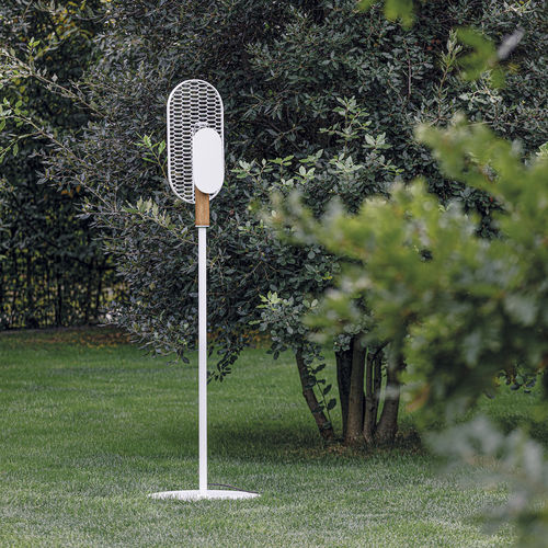 Lampe sur pied - TALK - Atmosphera - en aluminium / en teck / contemporaine