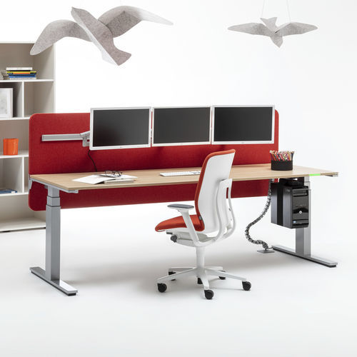 Séparateur de bureau sur bureau - WINEA SONIC - WINI Büromöbel Georg Schmidt GmbH & Co. KG - en tissu / en aluminium / modulable