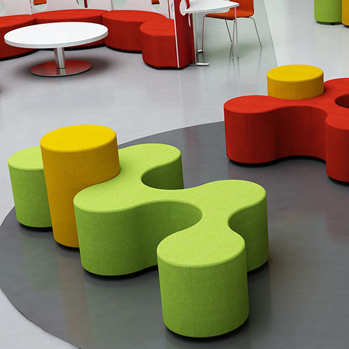 Pouf contemporain - LOBE - Spaceoasis - en tissu / rond / modulable