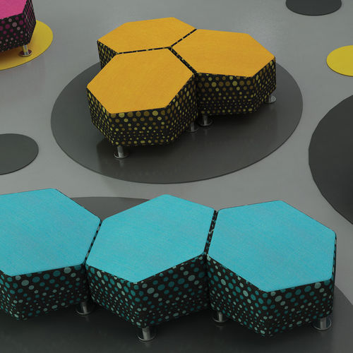Pouf contemporain - CAUSEWAY - Spaceoasis - en tissu / modulable / professionnel
