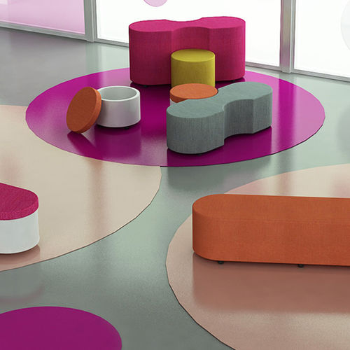 Pouf contemporain - YOYO - Spaceoasis - en tissu / rond / avec rangement
