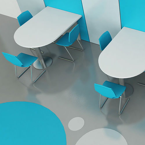 Table à manger contemporaine - D END - Spaceoasis - en stratifié / courbée / murale