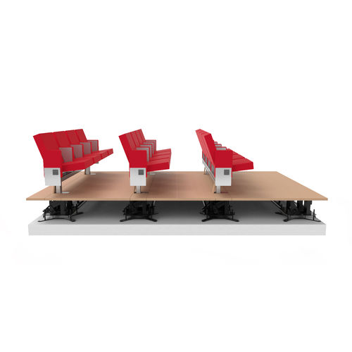 Fauteuil d'auditorium contemporain - MUTASUB - Figueras International Seating - en cuir / en acier / pliant