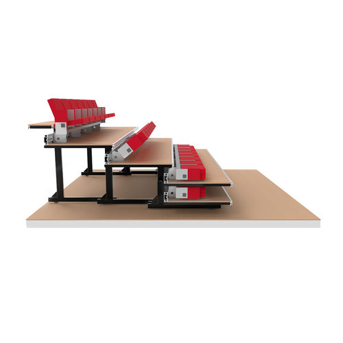 Fauteuil d'auditorium contemporain - Figueras International Seating - en tissu / en acier / pliant