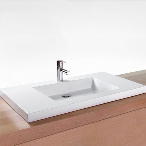Vasque semi-encastrée - VCMS 36 - WETSTYLE - en composite / en céramique / avec plan intégré