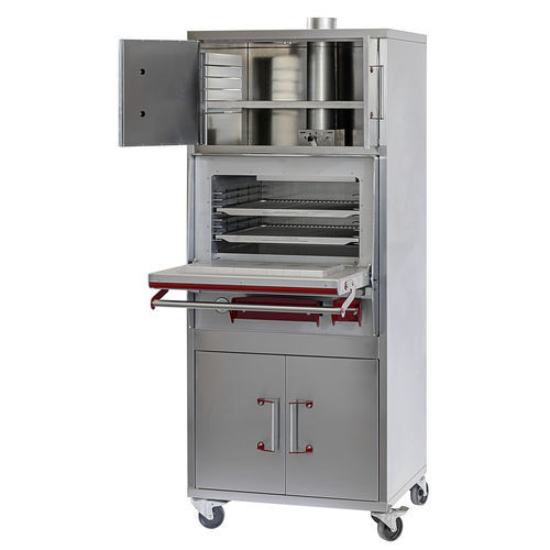 Four professionnel - FB 700 + CABINET + WARM TOP - ELANGRILL - à charbon / pose libre / simple