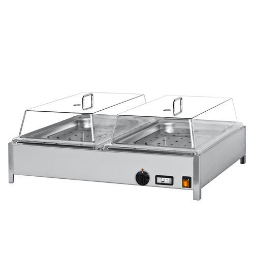 Vitrine chauffante à poser - MOD. GN 2/2 - ELANGRILL - visible / pour commerce