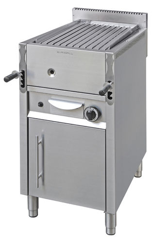 Gril à gaz - GRIGLIA PIETRA LAVICA GAS 470B - ELANGRILL - au sol / professionnel