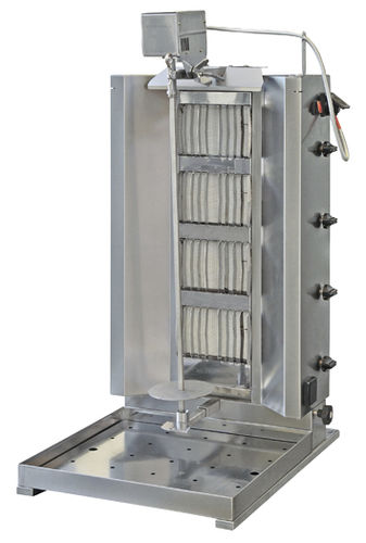 Machine à kébab professionnelle - MOD.GHI 4 GAS WITH 4 GAS BURNERS - ELANGRILL