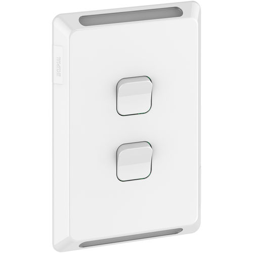 Interrupteur à bascule - PRO PLATE SKIN - Clipsal - encastré / double / contemporain