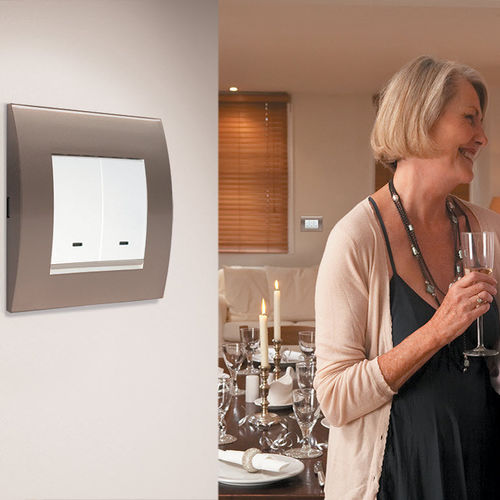 Interrupteur à bouton poussoir - MODENA 8000 - Clipsal - encastré / double / contemporain