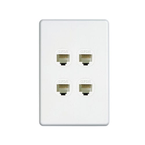 Prise multimédia - SLIMLINE SC2000 - Clipsal - informatique / murale / contemporaine
