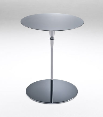 Guéridon contemporain - PLATE - ORSENIGO - en aluminium / rond / résidentiel