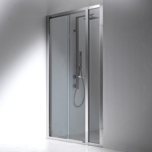 Paroi de douche pliante - VELA: F - Bianchi & Fontana - en niche / en verre trempé