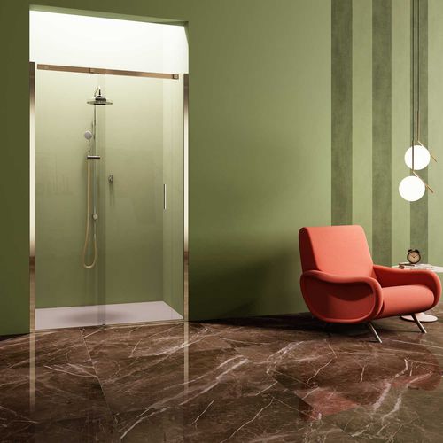 Paroi de douche coulissante - VX1 EVEN - Bianchi & Fontana - en niche / en verre trempé