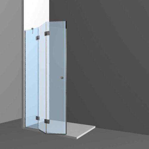 Paroi de douche pliante - VH2 EVEN - Bianchi & Fontana - d'angle / en verre trempé