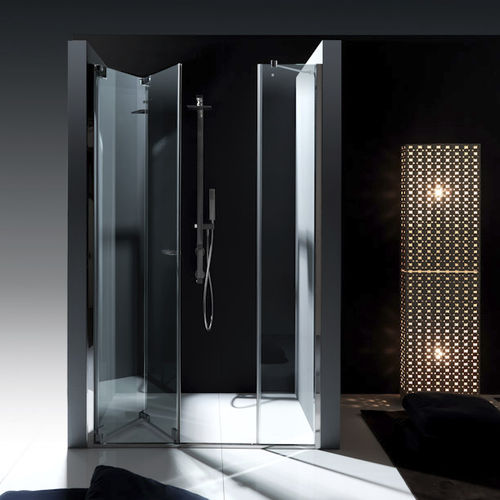 Paroi de douche pliante - NUBIAN: NSA - Bianchi & Fontana - en niche / en verre trempé