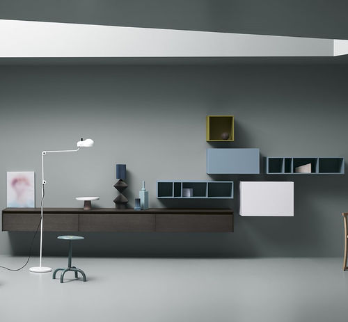 Ensemble mural de salon contemporain - BOX 01 - md house - en bois laqué