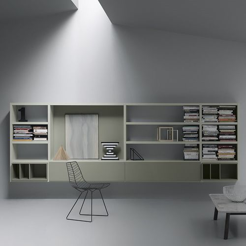 Bibliothèque murale - BOX 12 - md house - contemporaine / en bois laqué