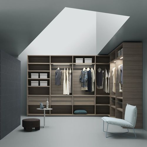 Dressing d'angle - KABINA BOXES - md house - contemporain / en bois / avec éclairage intégré