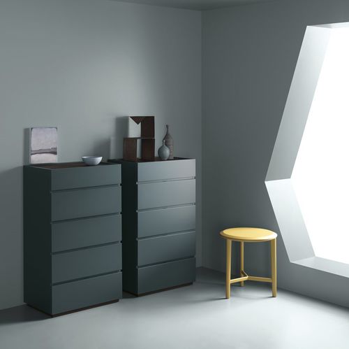 Chiffonnier contemporain - WAFER   - md house - en bois laqué / en frêne / gris