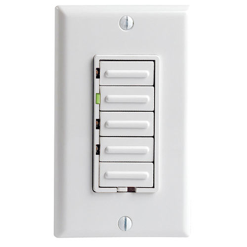 Variateur à bouton poussoir - 6161-W - LEVITON Lighting - encastré / en plastique / contemporain