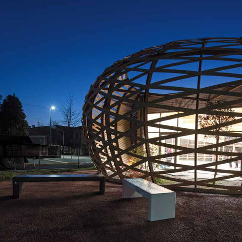 Banc public contemporain - ANDROMEDA STARS - Calzolari - en béton / en pierre reconstituée / sans dossier