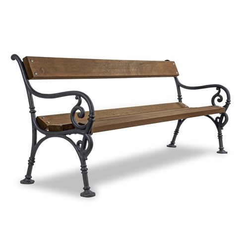Banc public contemporain - HEDERA - Calzolari - en aluminium / en fonte / en pin